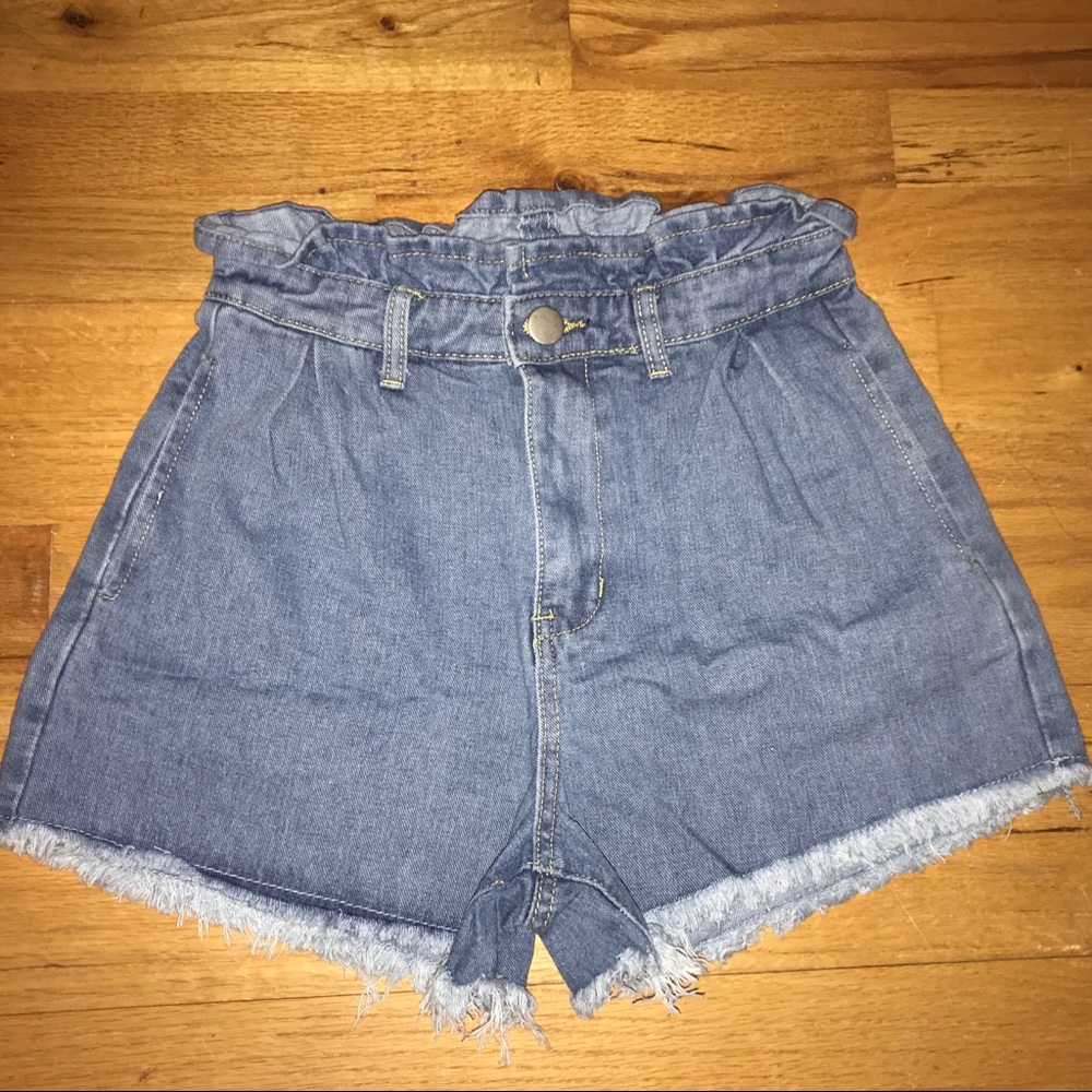 High waist denim shorts